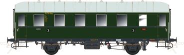 Nebenbahnwagen Ci-33, 3. Kl., Epoche 3, flaschengrün RAL 6007
