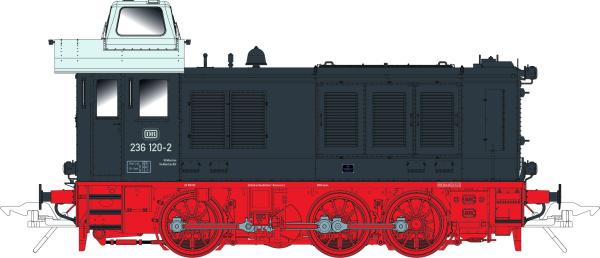Diesellok V36, 236 120-2 mit Kanzel, DB, Epoche 4, BD München Bw München