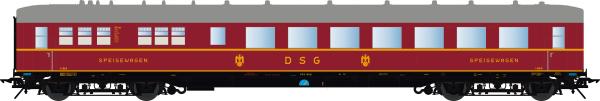 Speisewagen WR4üge, DB, Ep.3b, Betr.-Nr. 1189, rubinrot RAL 3003
